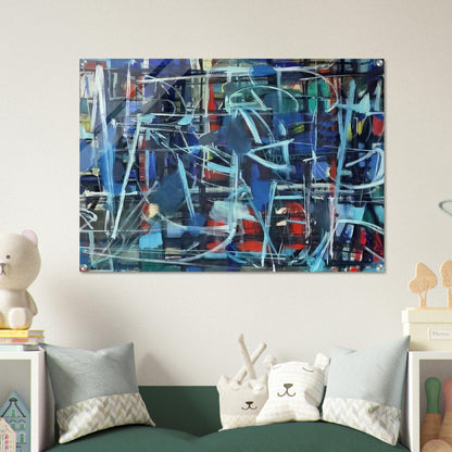 Abstract in Blue - 1950 - Robert Goodnough Acrylic Print - 70x100 cm / 28x40″ inches