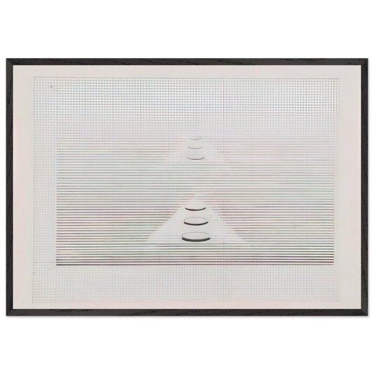 Untitled - 1980 N5 - Nasreen Mohamedi 70x100 cm / 28x40 inches Framed Art Print – Black Wooden Frame