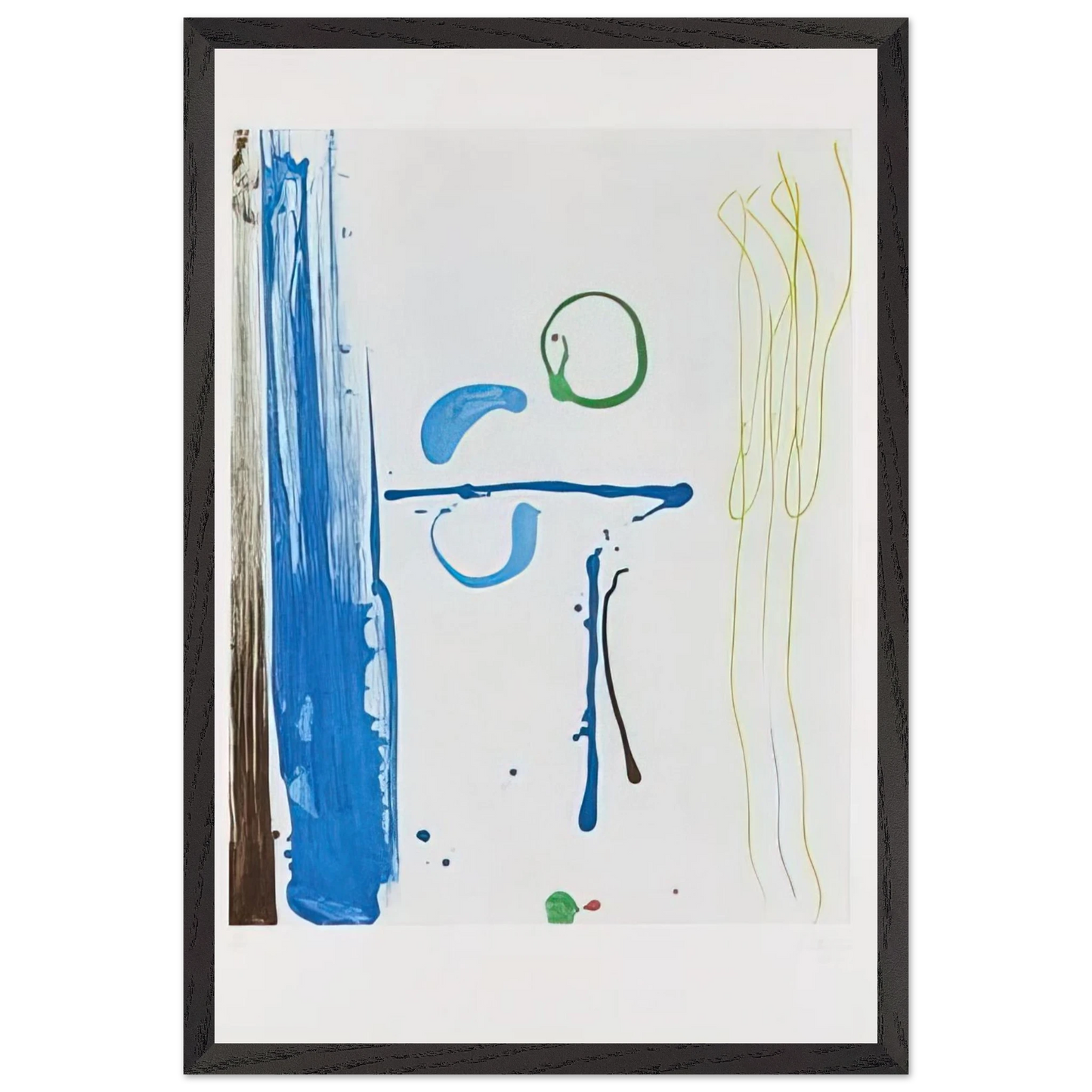 Helen Frankenthaler - Sunshine After Rain - 1987 Wall art - 13x18 cm / 5x7 inches - Premium Wooden Framed Poster With Fine Art Paper-canvas - Wood frame