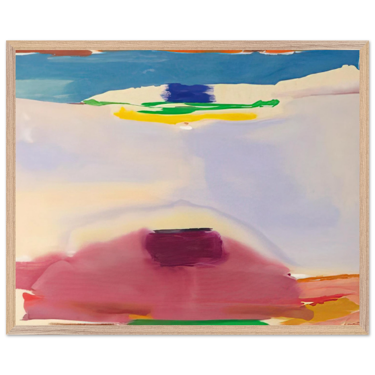 Helen Frankenthaler - Leveling - 1973 Wall art - 40x50 cm / 16x20 inches - Premium Wooden Framed Poster With Fine Art Paper-canvas - Black frame