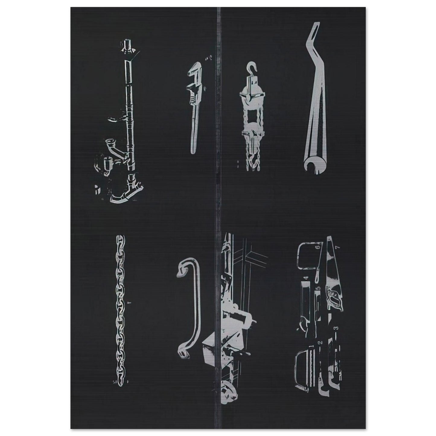 TOOL BOX 1 1966 - Jim Dine Brushed Aluminum Print - 70x100 cm / 28x40 inches | Jim Dine Aluminum Print | Jim Dine Prints