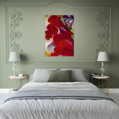 Red Snapdragons - Georgia O'Keeffe Brushed Aluminum Print - 70x100 cm / 28x40 inches | Georgia O'Keeffe Aluminum Print | Georgia O'Keeffe Prints