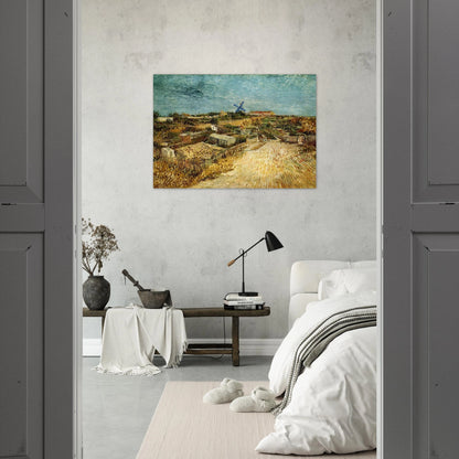 Vegetable Gardens in Montmartre - Vincent van Gogh Brushed Aluminum Print - 70x100 cm / 28x40 inches | Vincent van Gogh Aluminum Print | Vincent van Gogh Prints