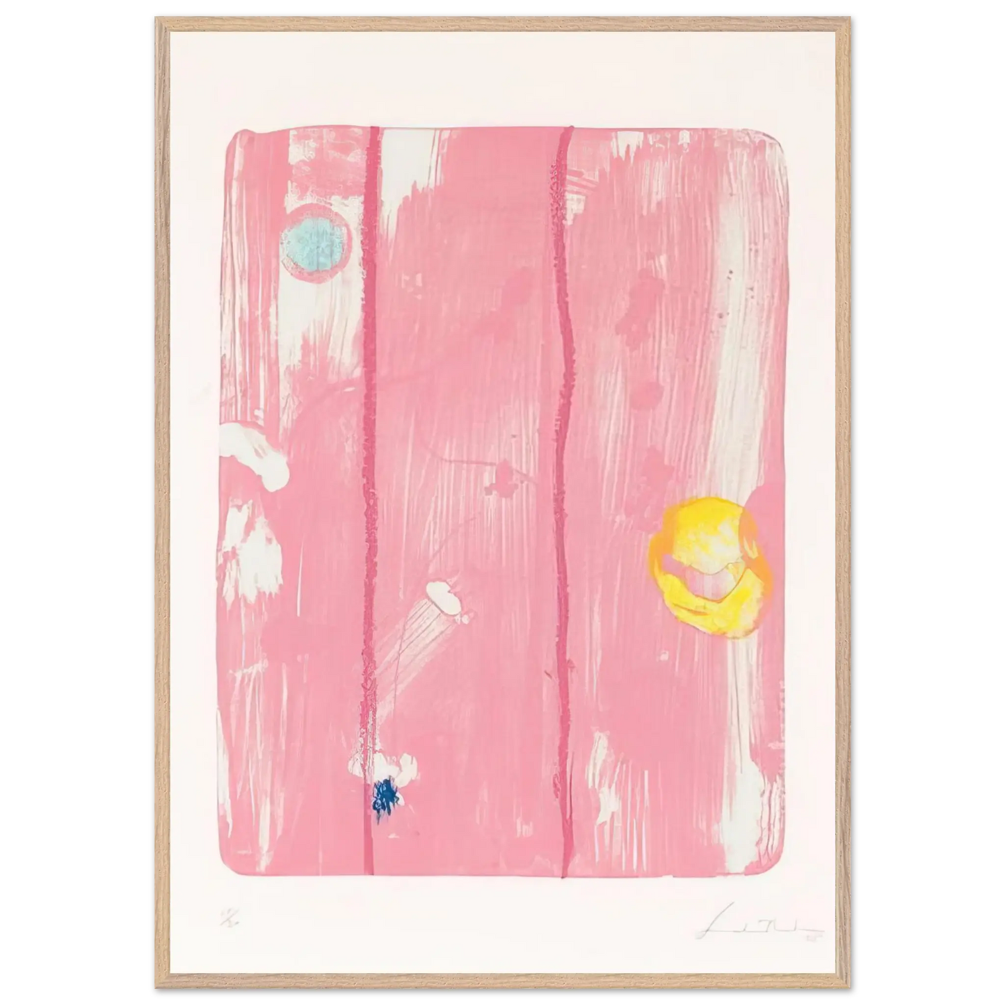 Helen Frankenthaler - Reflections VIII - 1995 Wall art - 27x35 cm / 11x14 Inches - Premium Wooden Framed Poster With Fine Art Paper - Black frame