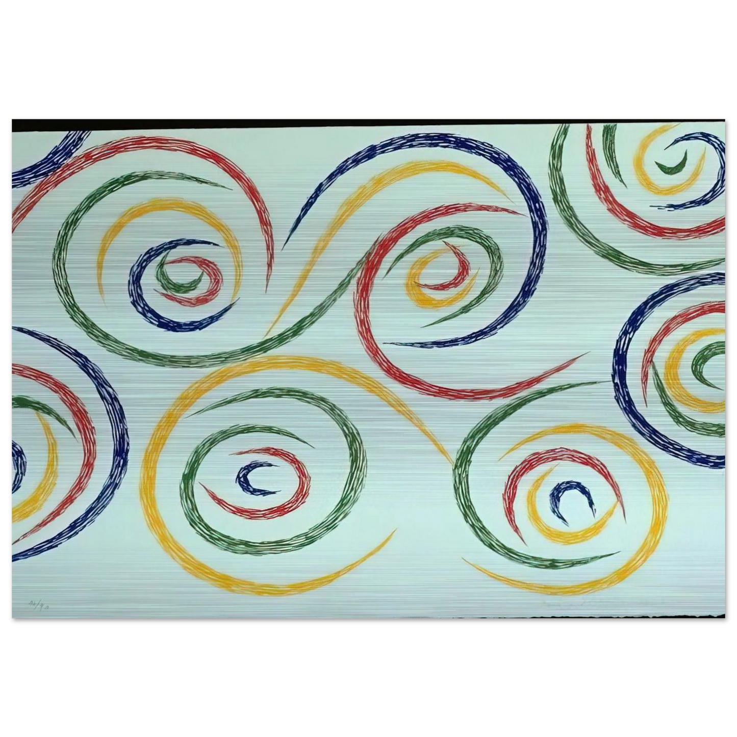 Cercles du Matin - 1992 - Piero Dorazio Brushed Aluminum Print - 70x100 cm / 28x40 inches | Piero Dorazio Aluminum Print | Piero Dorazio Prints