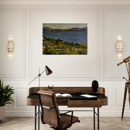Sea at L'Estaque - Paul Cézanne Brushed Aluminum Print - 70x100 cm / 28x40 inches | Paul Cézanne Aluminum Print | Paul Cézanne Prints