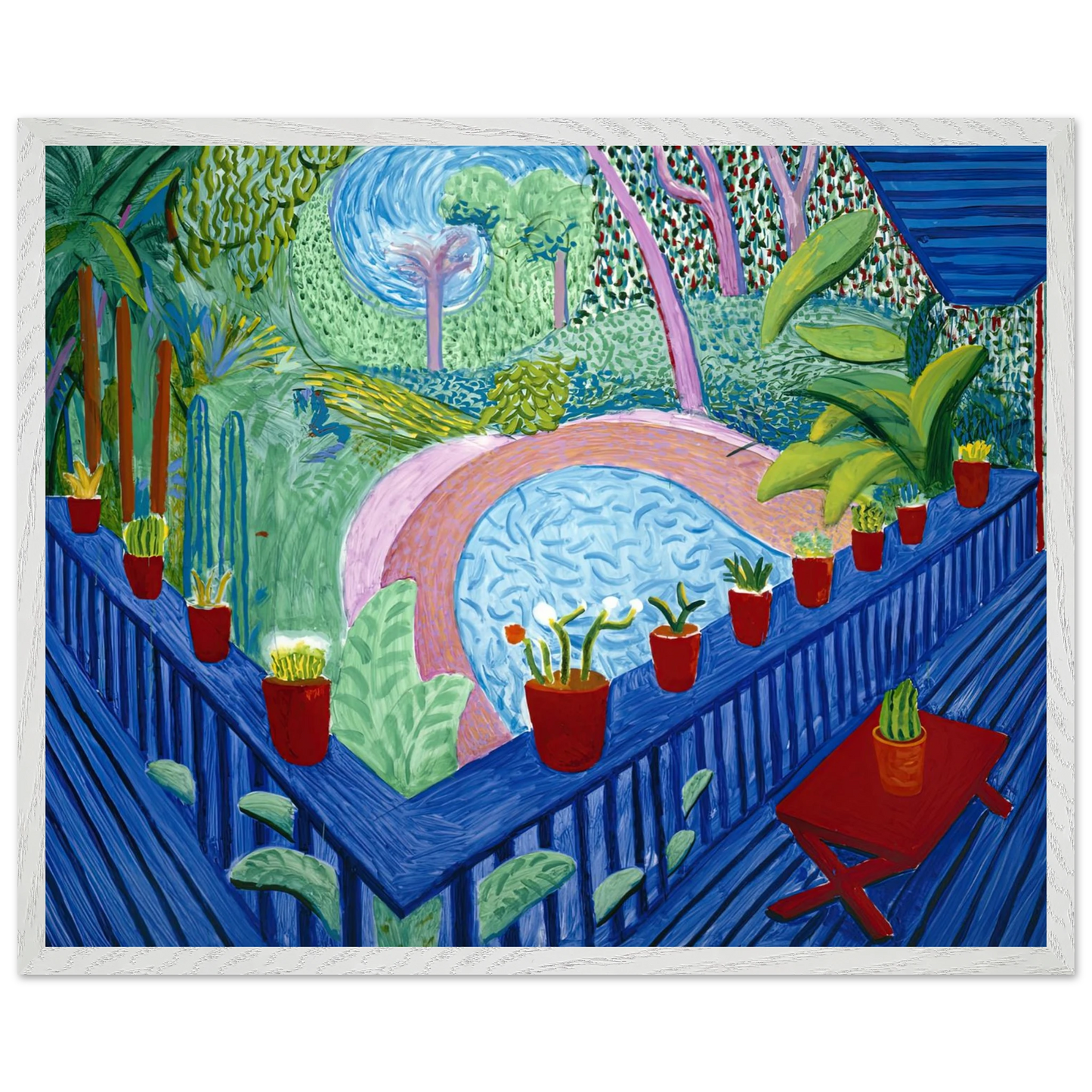 David Hockney - David Hockney Wall art - 30x45 cm / 12x18 inches - Premium Wooden Framed Poster With Fine Art Paper-canvas - Wood frame