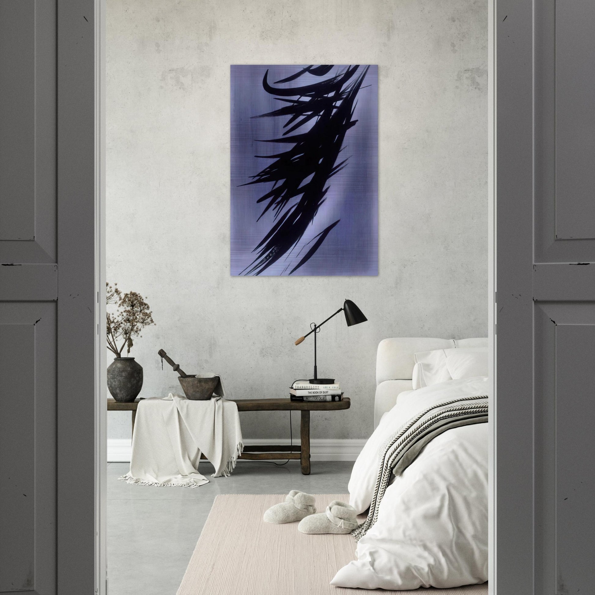 Untitled T1958-3 - 1958 - Hans Hartung Brushed Aluminum Print - 70x100 cm / 28x40 inches | Hans Hartung Aluminum Print | Hans Hartung Prints