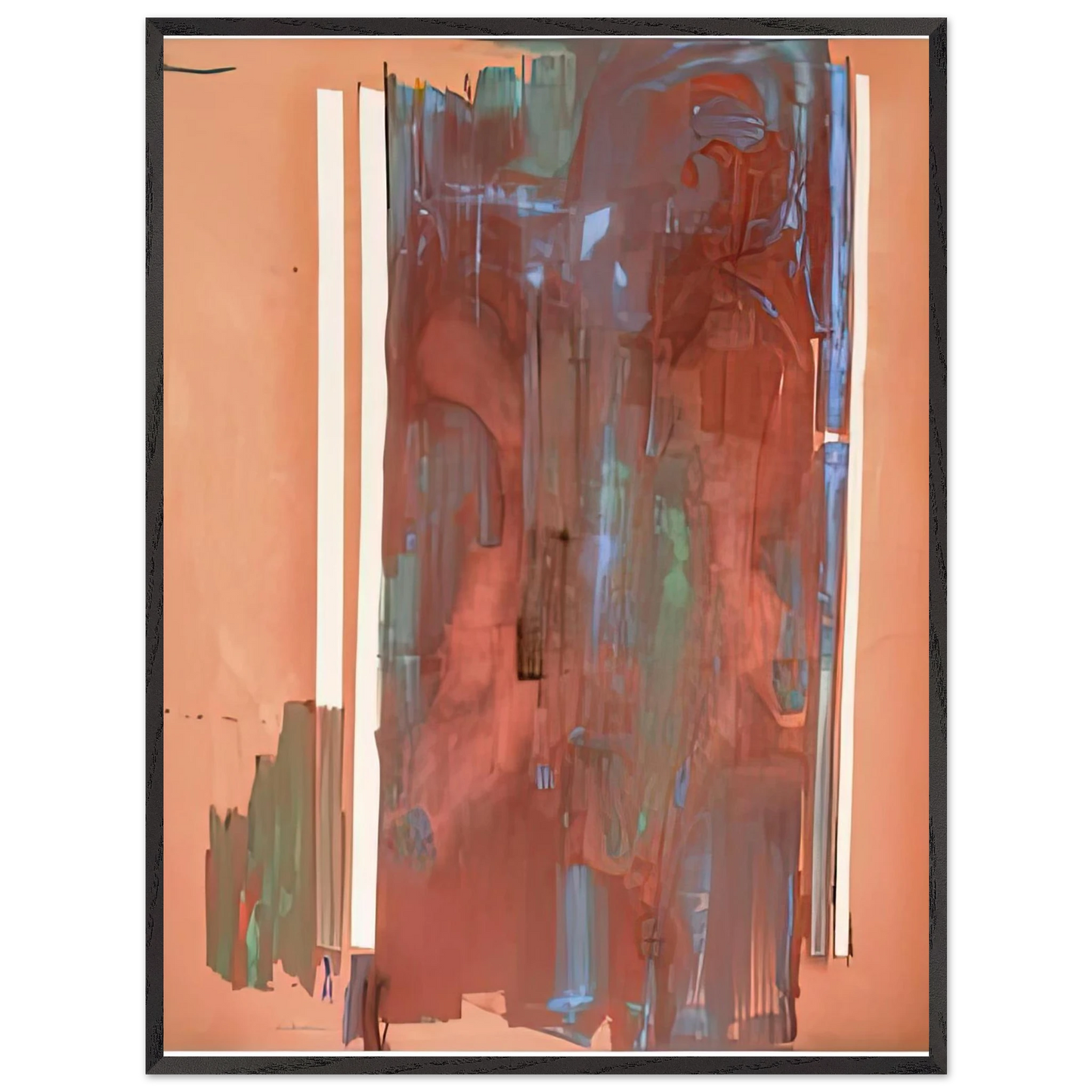 Helen Frankenthaler - Plexus, 1976- Wall Art - 21x29.7 cm / 8x12" - Premium Wooden Framed Poster With Fine Art Paper-canvas - White frame