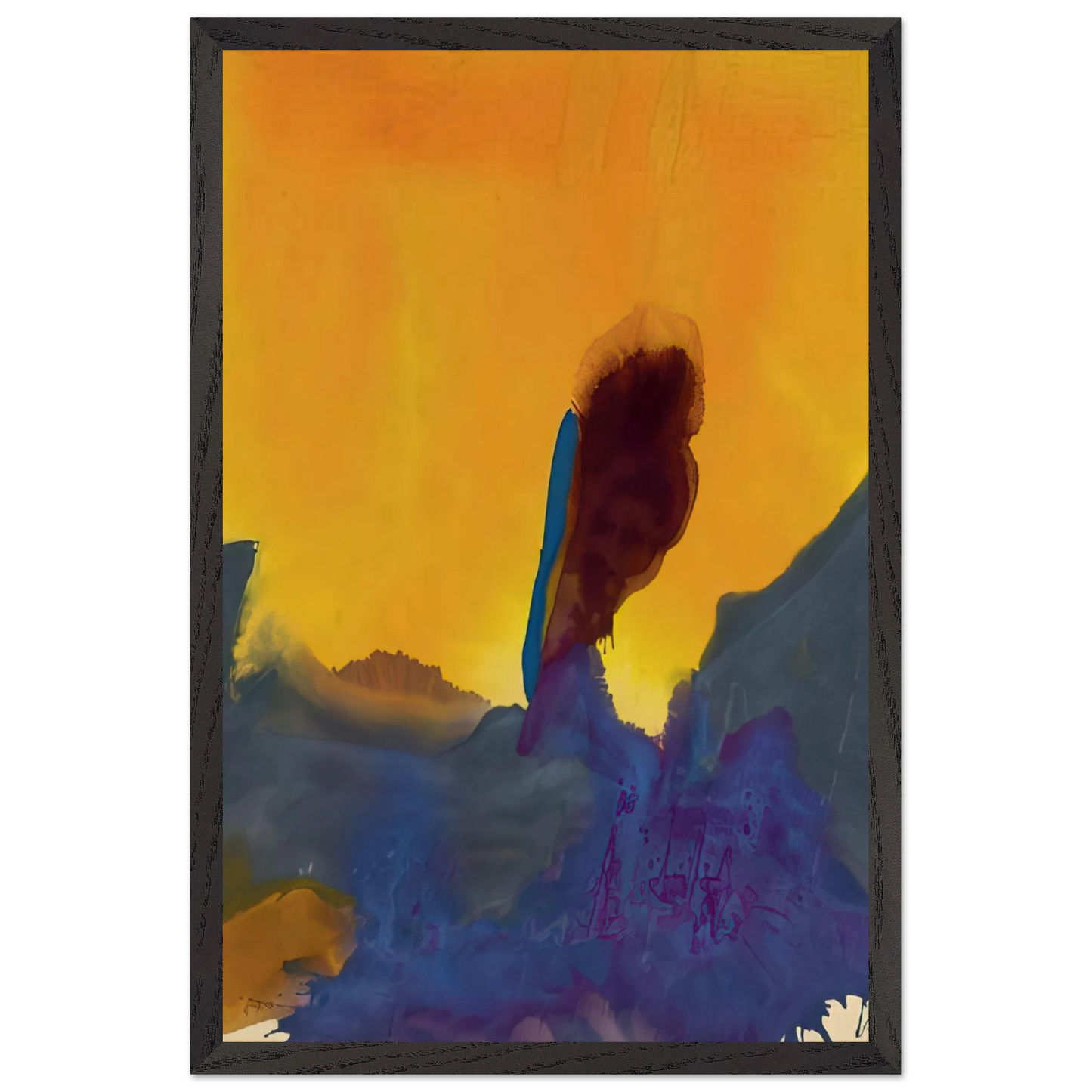 Helen Frankenthaler - Glow II - 1968 Wall art - 28x43  cm / XL (11x17 inches) - Fine Art Poster-canvas - -