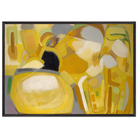 Desert Landscape - 1951 - John Ferren 70x100 cm / 28x40 inches Framed Art Print – Black Wooden Frame