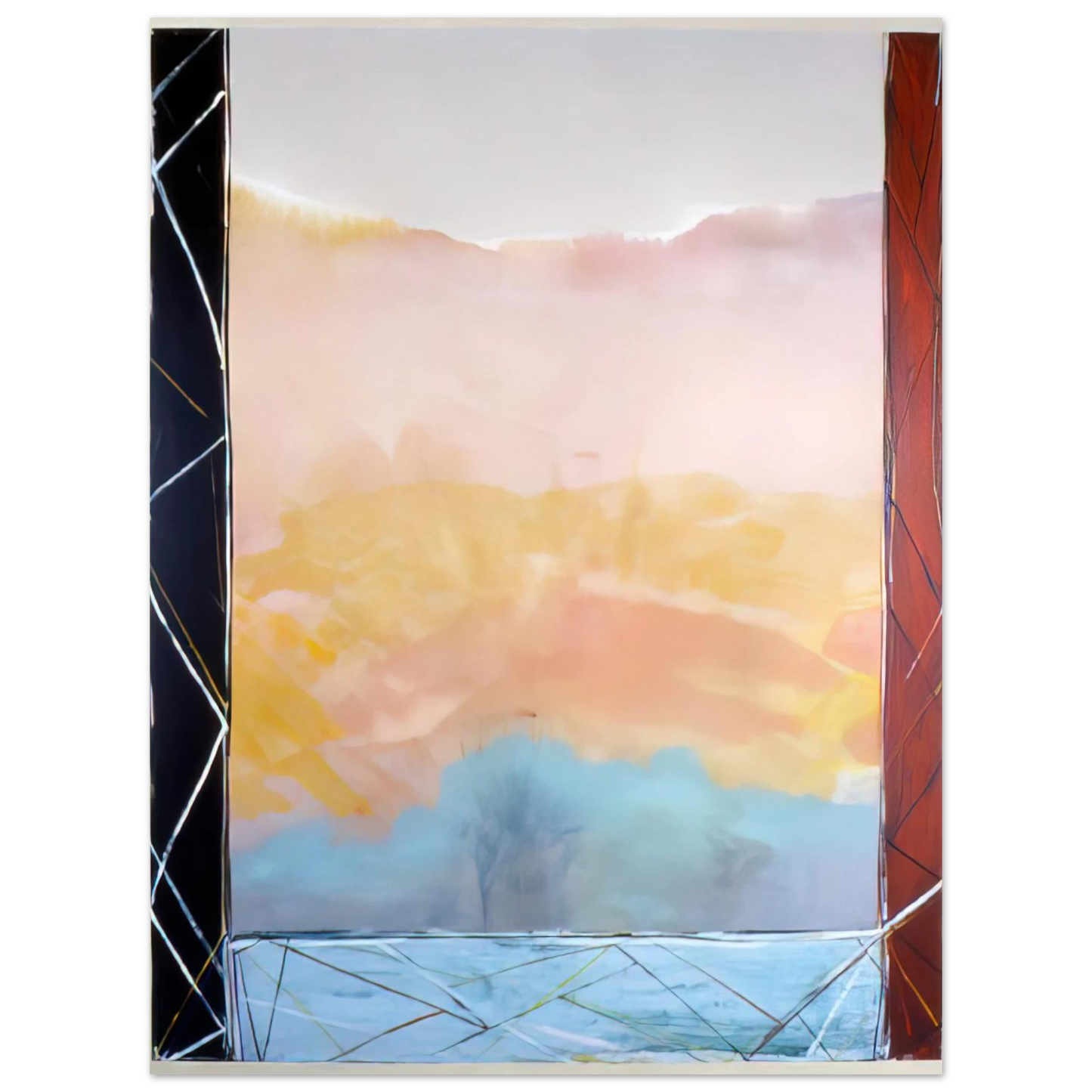 Ronnie Landfield - Where The Creek Hits The Rise - 1988  75x100 cm / 30x40inches Fine Art Poster