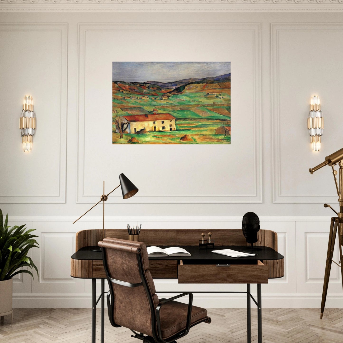 Gardanne - Paul Cézanne Brushed Aluminum Print - 70x100 cm / 28x40 inches | Paul Cézanne Aluminum Print | Paul Cézanne Prints