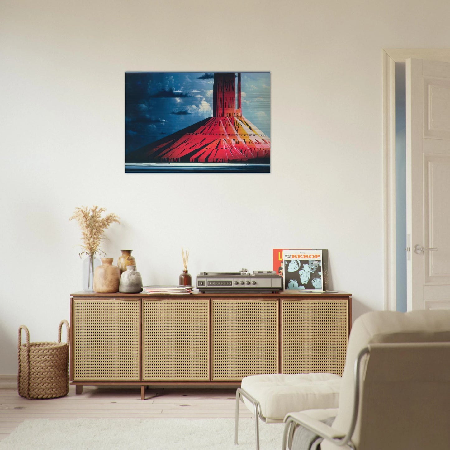 Indian Lands - Eyvind Earle Brushed Aluminum Print - 70x100 cm / 28x40 inches | Eyvind Earle Aluminum Print | Eyvind Earle Prints