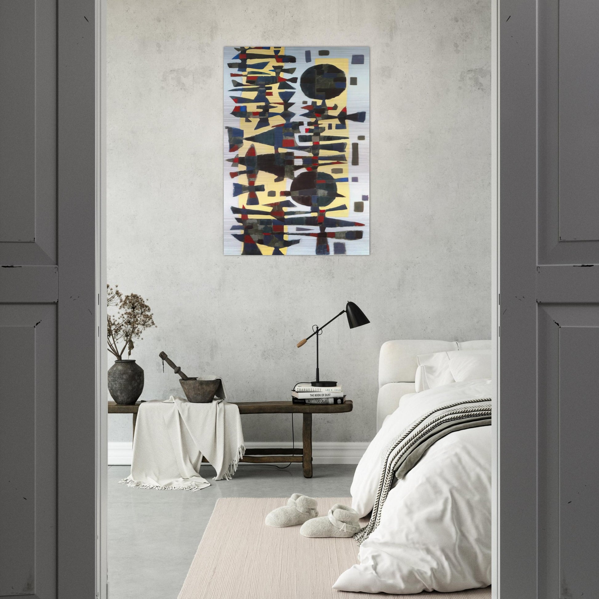 Fête en Zeeland - 1955 - Alfred Manessier Brushed Aluminum Print - 70x100 cm / 28x40 inches | Alfred Manessier Aluminum Print | Alfred Manessier Prints