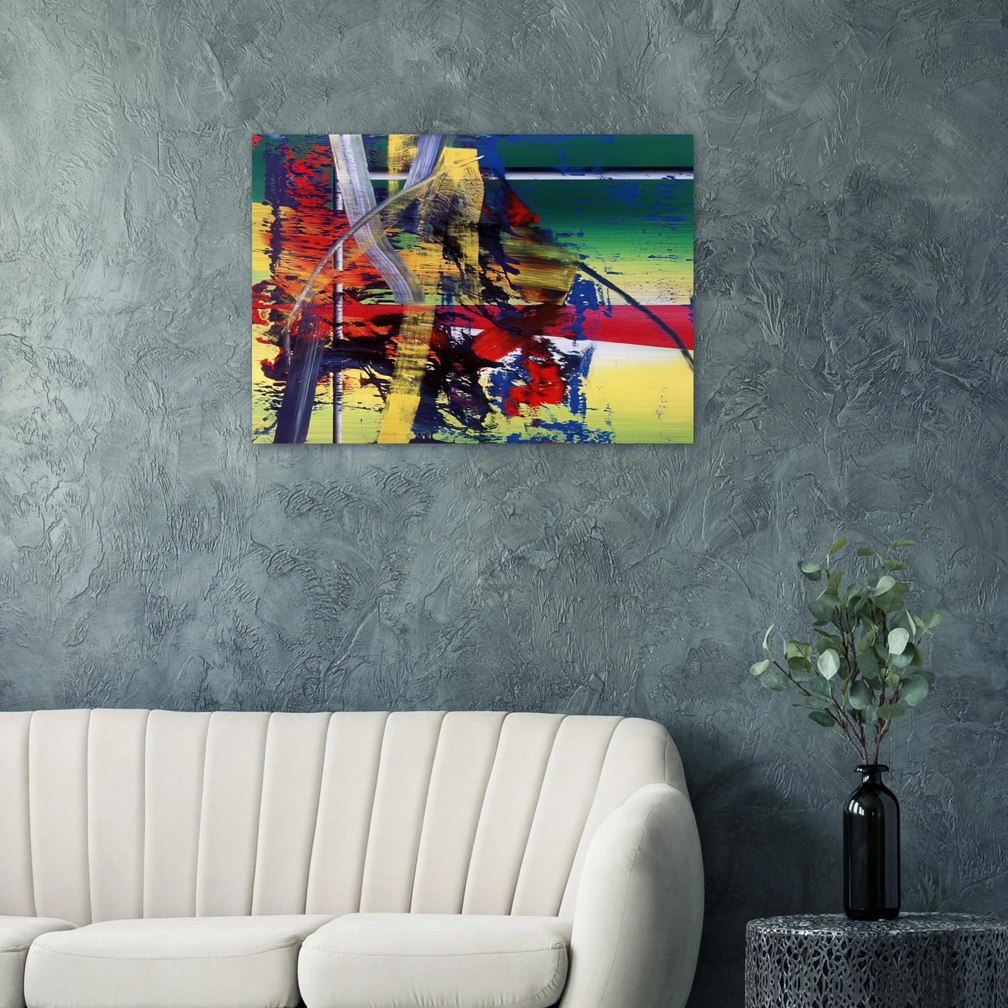 STATION - Gerhard Richter Brushed Aluminum Print - 70x100 cm / 28x40 inches | Gerhard Richter Aluminum Print | Gerhard Richter Prints