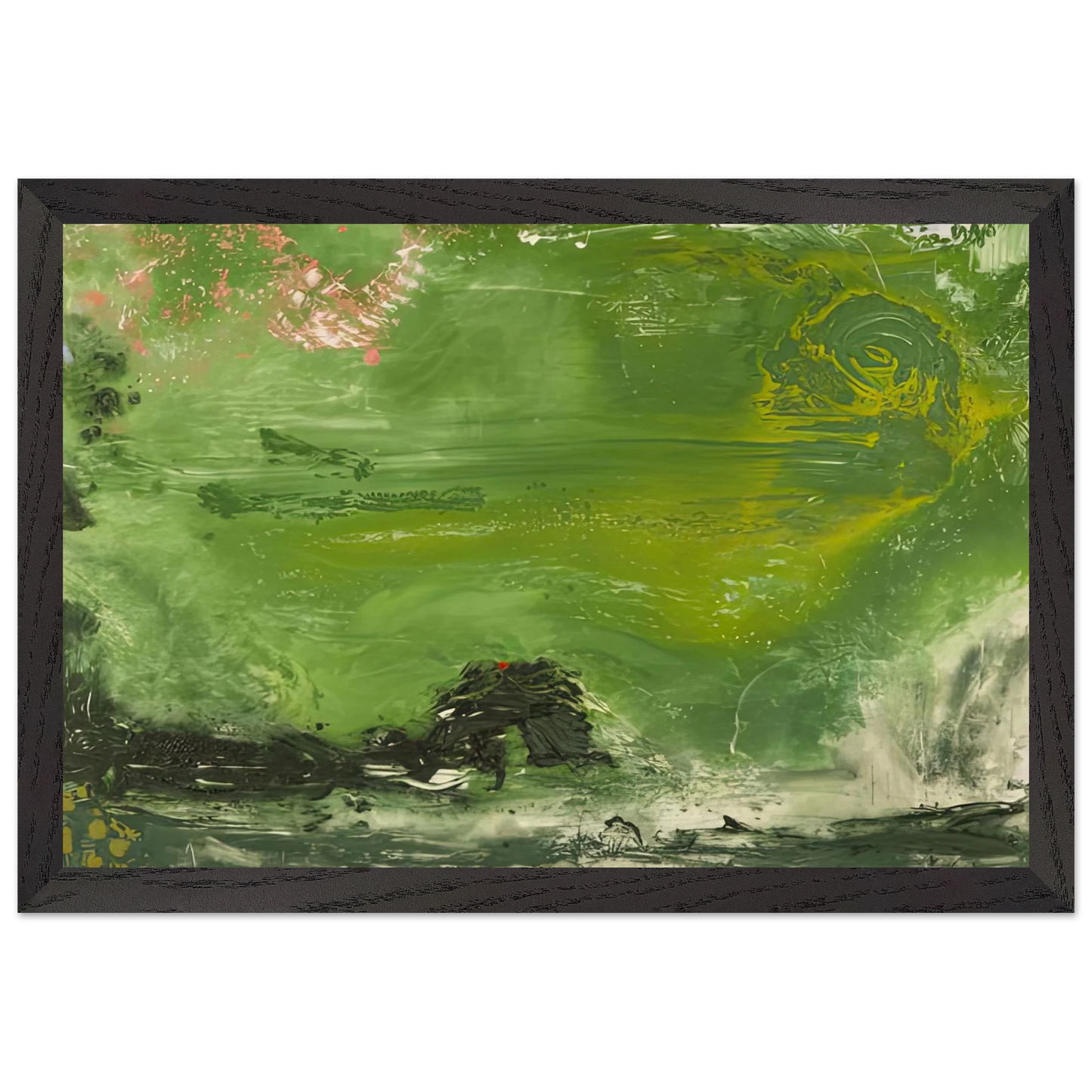 Helen Frankenthaler - Overture, 1992- Wall Art - 60x80 cm / 24x32 inches - Premium Wooden Framed Poster With Fine Art Paper-canvas - White frame