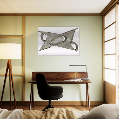 A partir d'un centre concave - Kinetic Art - Gyula Kosice Brushed Aluminum Print - 70x100 cm / 28x40 inches | Gyula Kosice Aluminum Print | Gyula Kosice Prints