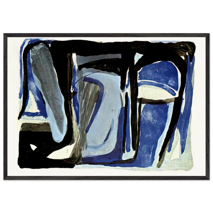 Souvenir Duthuit - 1975 - Bram van Velde 70x100 cm / 28x40 inches Framed Art Print – Black Wooden Frame