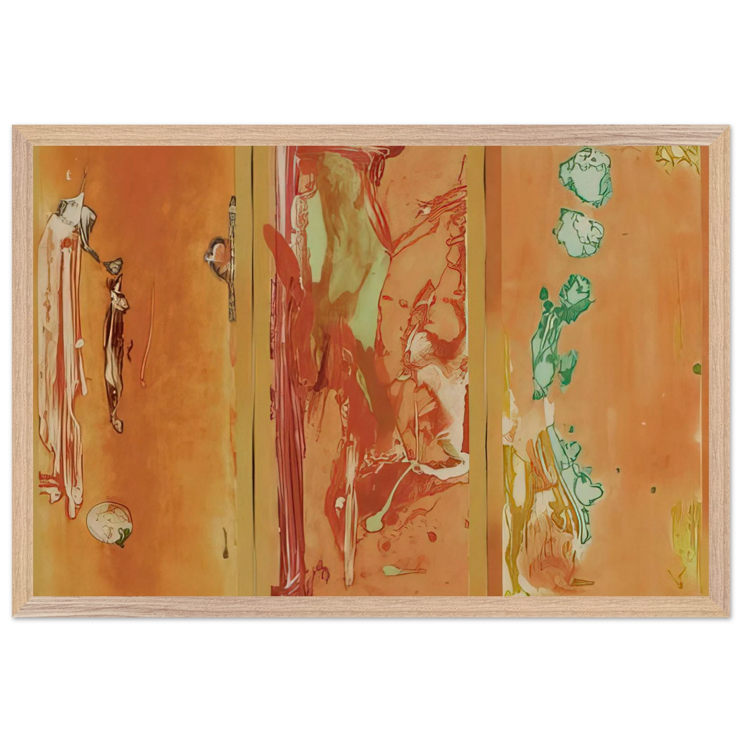 Helen Frankenthaler - Gateway - 1988 Wall art - A3 (29.7 x 42  cm) - Premium Wooden Framed Poster With Fine Art Paper-canvas - Black frame
