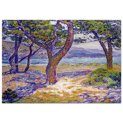 IL MEDITERRANEO PRESSO LE LAVANDOU - Theo van Rysselberghe Brushed Aluminum Print - 70x100 cm / 28x40 inches | Theo van Rysselberghe Aluminum Print | Theo van Rysselberghe Prints