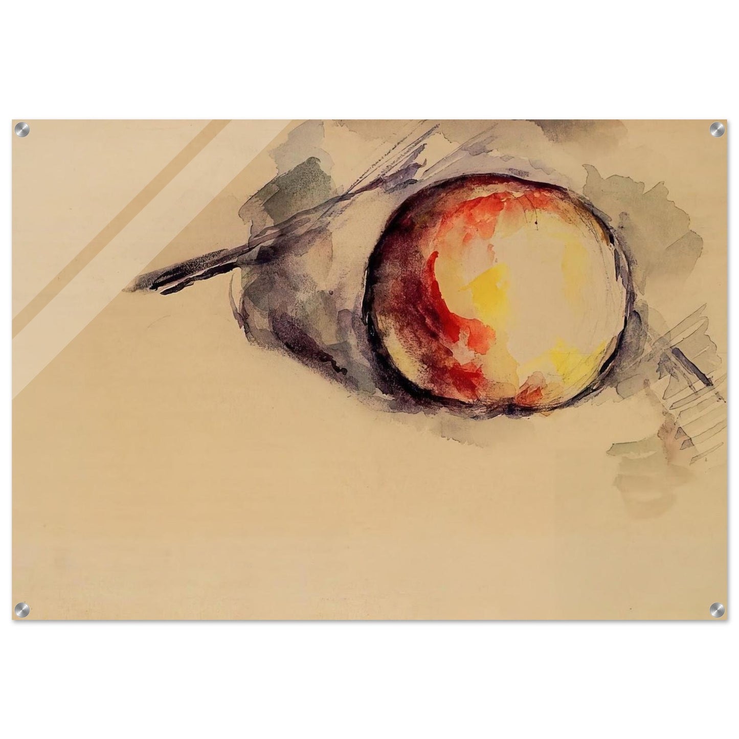 Study of an Apple - Paul Cézanne Acrylic Print - 70x100 cm / 28x40″ inches
