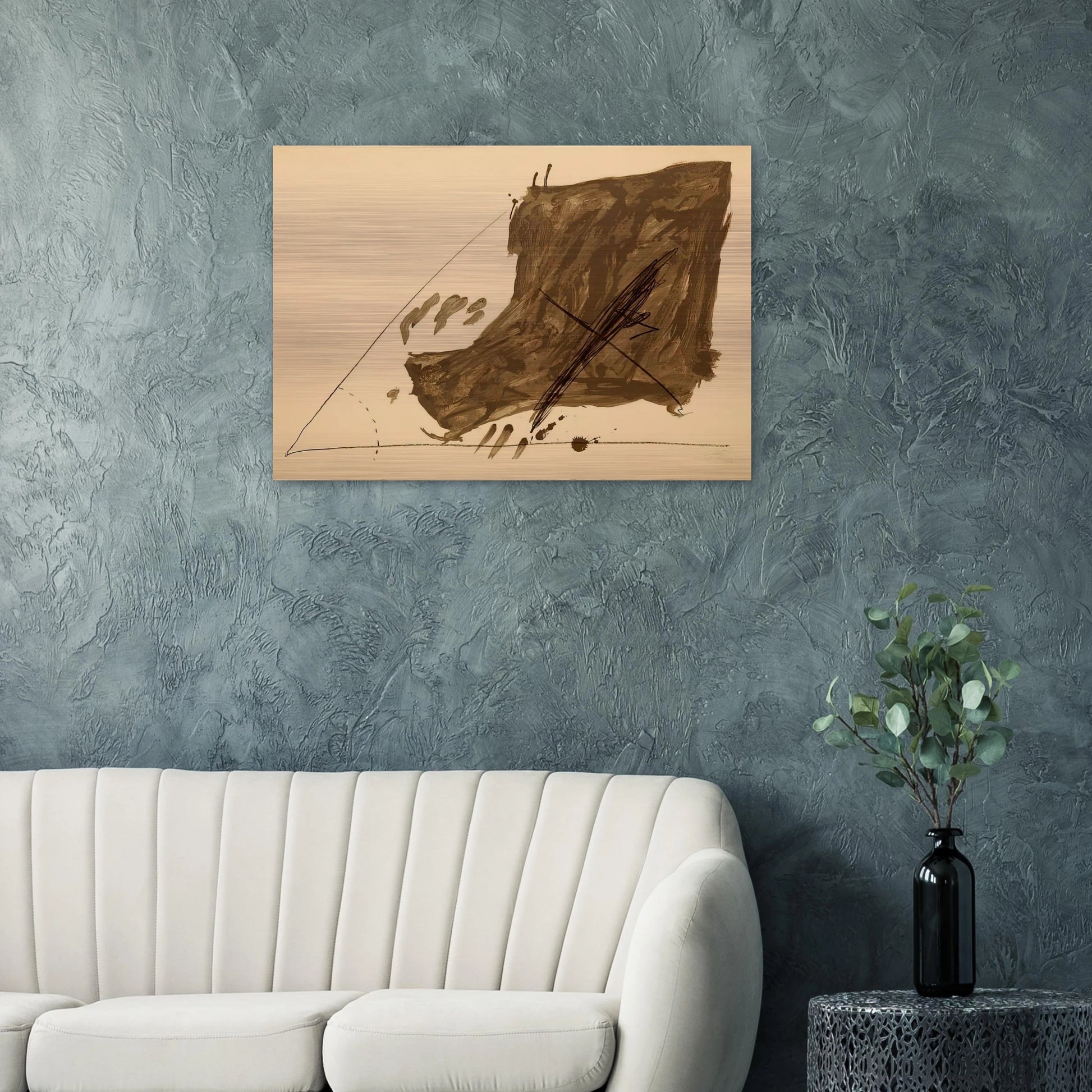 ANGLE ET TACHES 1968 - Antoni Tapies Brushed Aluminum Print - 70x100 cm / 28x40 inches | Antoni Tapies Aluminum Print | Antoni Tapies Prints