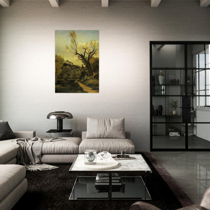 THE ROAD AND THE TREE - Andre Derain Brushed Aluminum Print - 70x100 cm / 28x40 inches | Andre Derain Aluminum Print | Andre Derain Prints