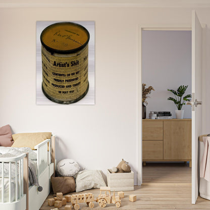 Artist's Shit - Piero Manzoni Brushed Aluminum Print - 70x100 cm / 28x40 inches | Piero Manzoni Aluminum Print | Piero Manzoni Prints