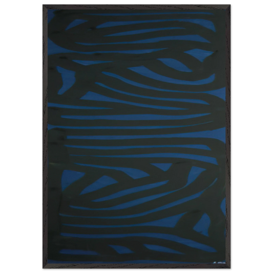 Blue Vertical - Sol LeWitt 70x100 cm / 28x40 inches Framed Art Print – Black Wooden Frame