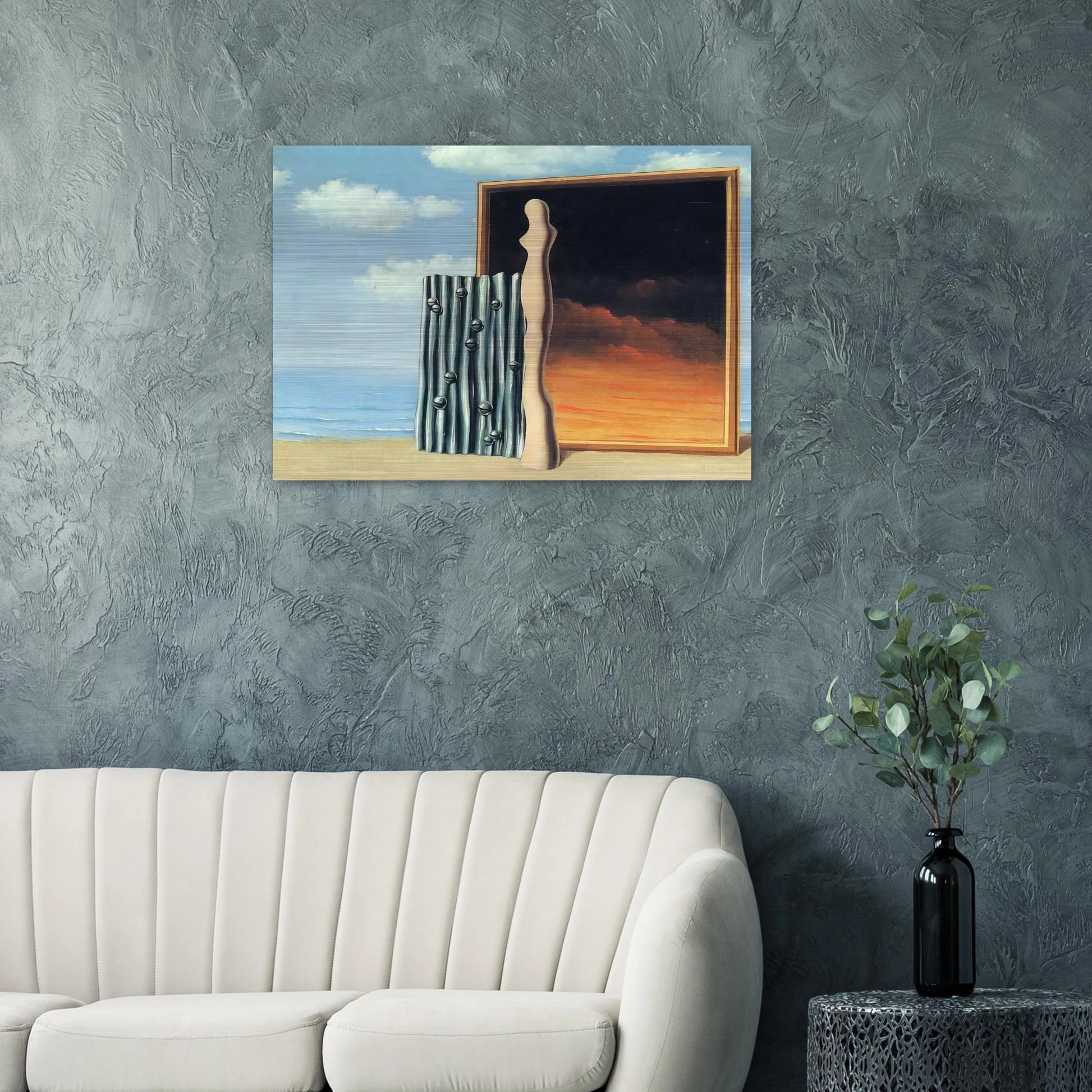 COMPOSITION ON A SEASHORE 1935 - Rene Magritte Brushed Aluminum Print - 70x100 cm / 28x40 inches | Rene Magritte Aluminum Print | Rene Magritte Prints