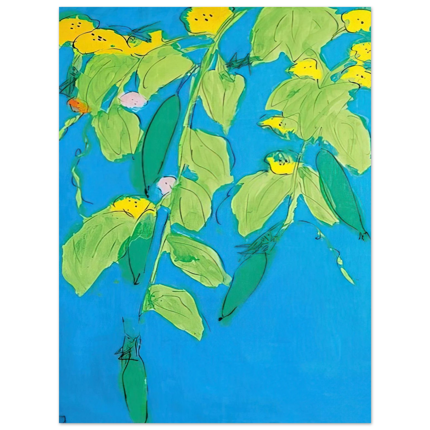 Walasse Ting - Summer Days - 2008  75x100 cm / 30x40inches Fine Art Poster