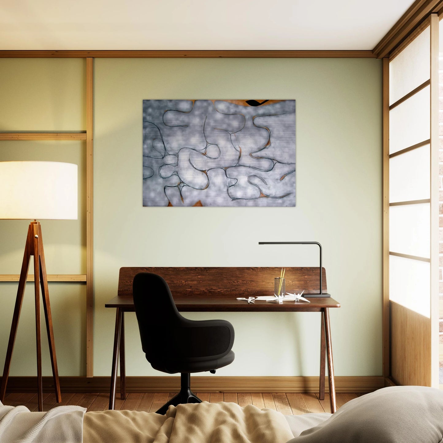 GREY SYMPHONY 1975 - Victor Pasmore Brushed Aluminum Print - 70x100 cm / 28x40 inches | Victor Pasmore Aluminum Print | Victor Pasmore Prints