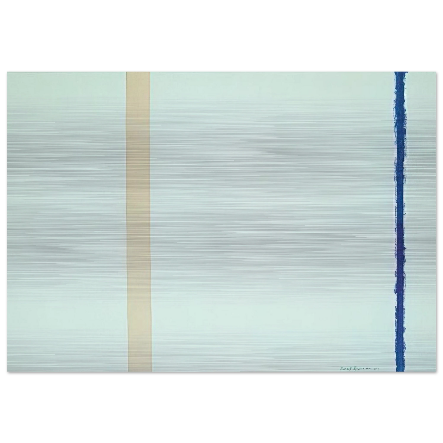 White Fire I - Barnett Newman Brushed Aluminum Print - 70x100 cm / 28x40 inches | Barnett Newman Aluminum Print | Barnett Newman Prints