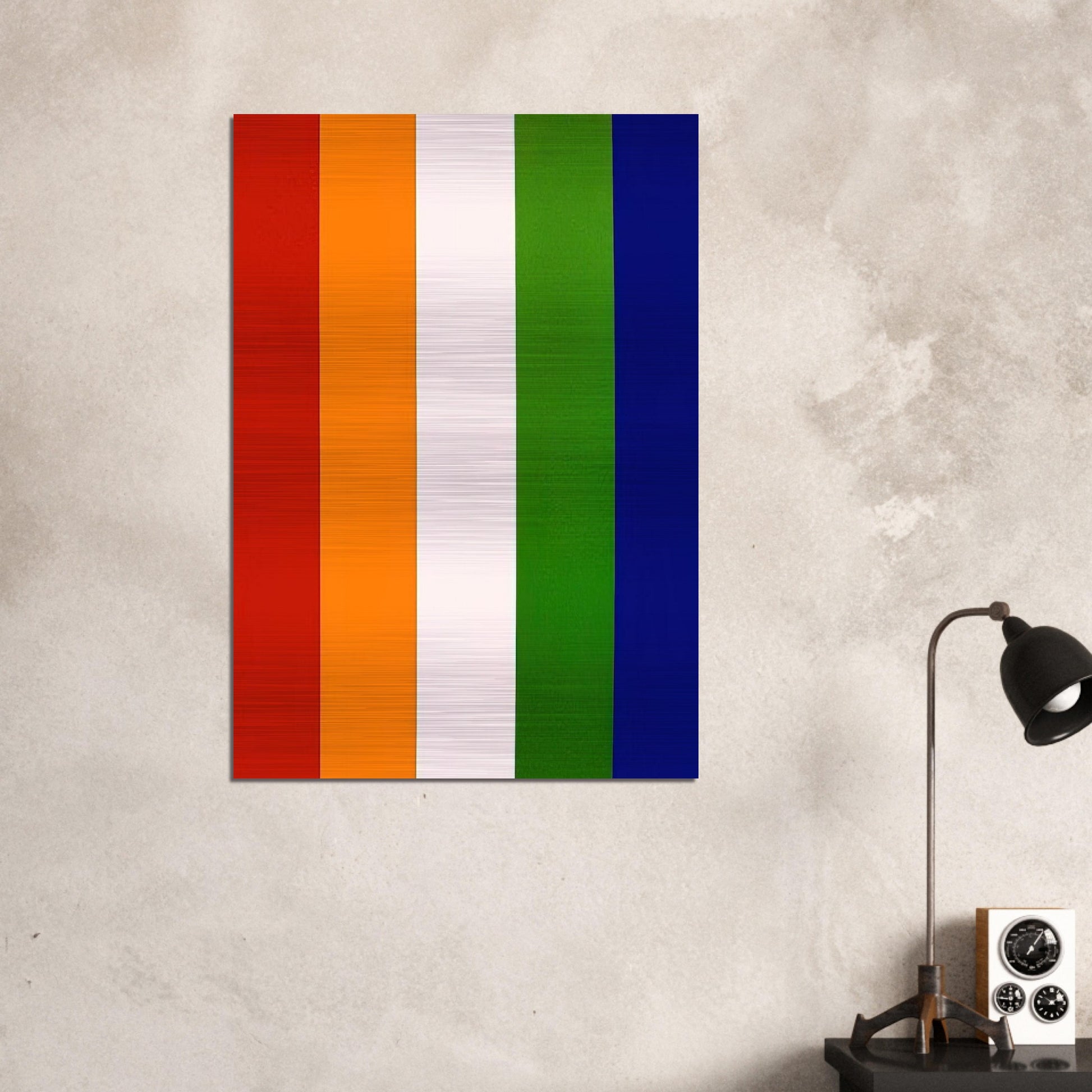 Red Orange White Green Blue - Ellsworth Kelly Brushed Aluminum Print - 70x100 cm / 28x40 inches | Ellsworth Kelly Aluminum Print | Ellsworth Kelly Prints