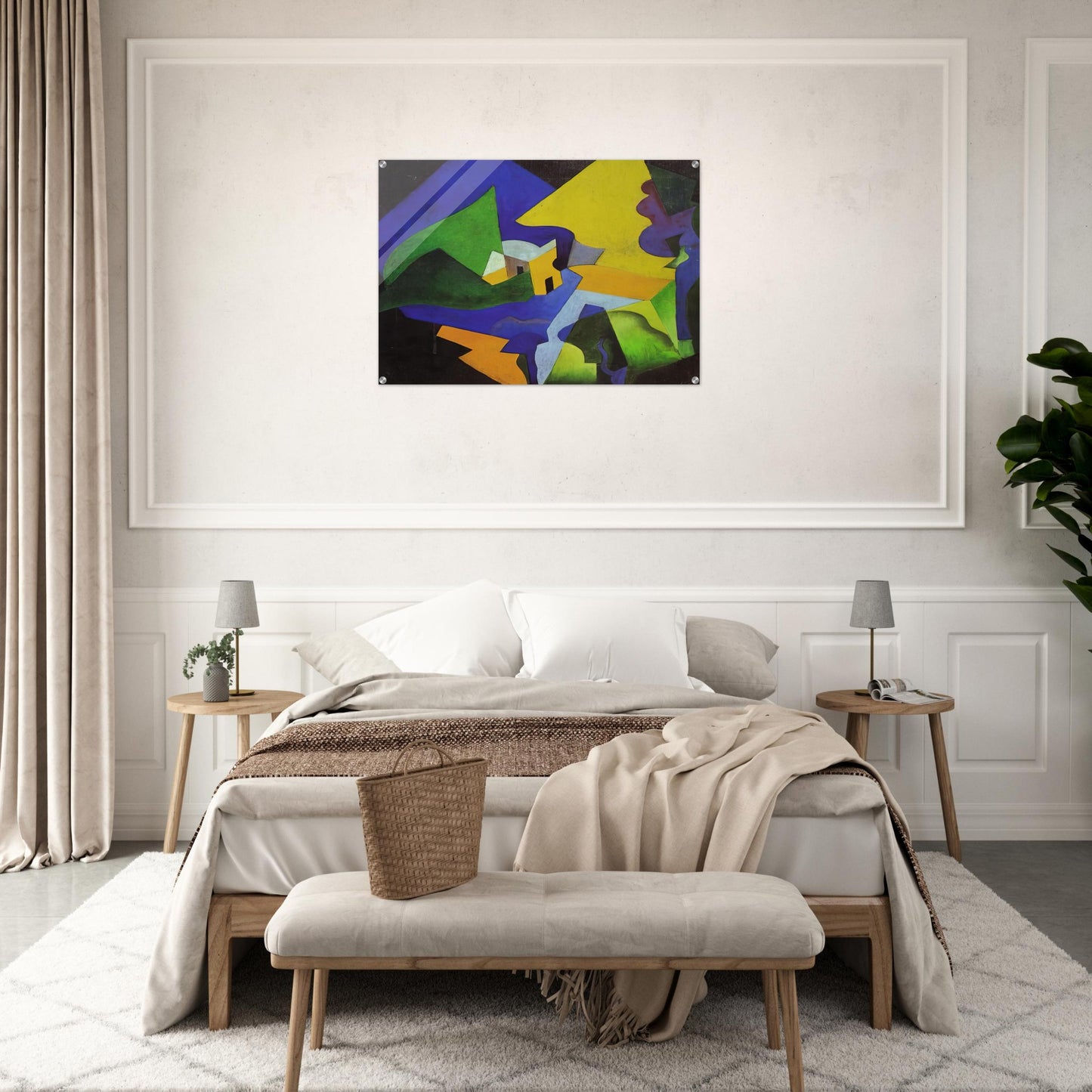 COSTRUZIONE SPAZIALE PAESAGGIO 1919 - Enrico Prampolini Acrylic Print - 70x100 cm / 28x40″ inches | Enrico Prampolini Wall Art | Enrico Prampolini Prints