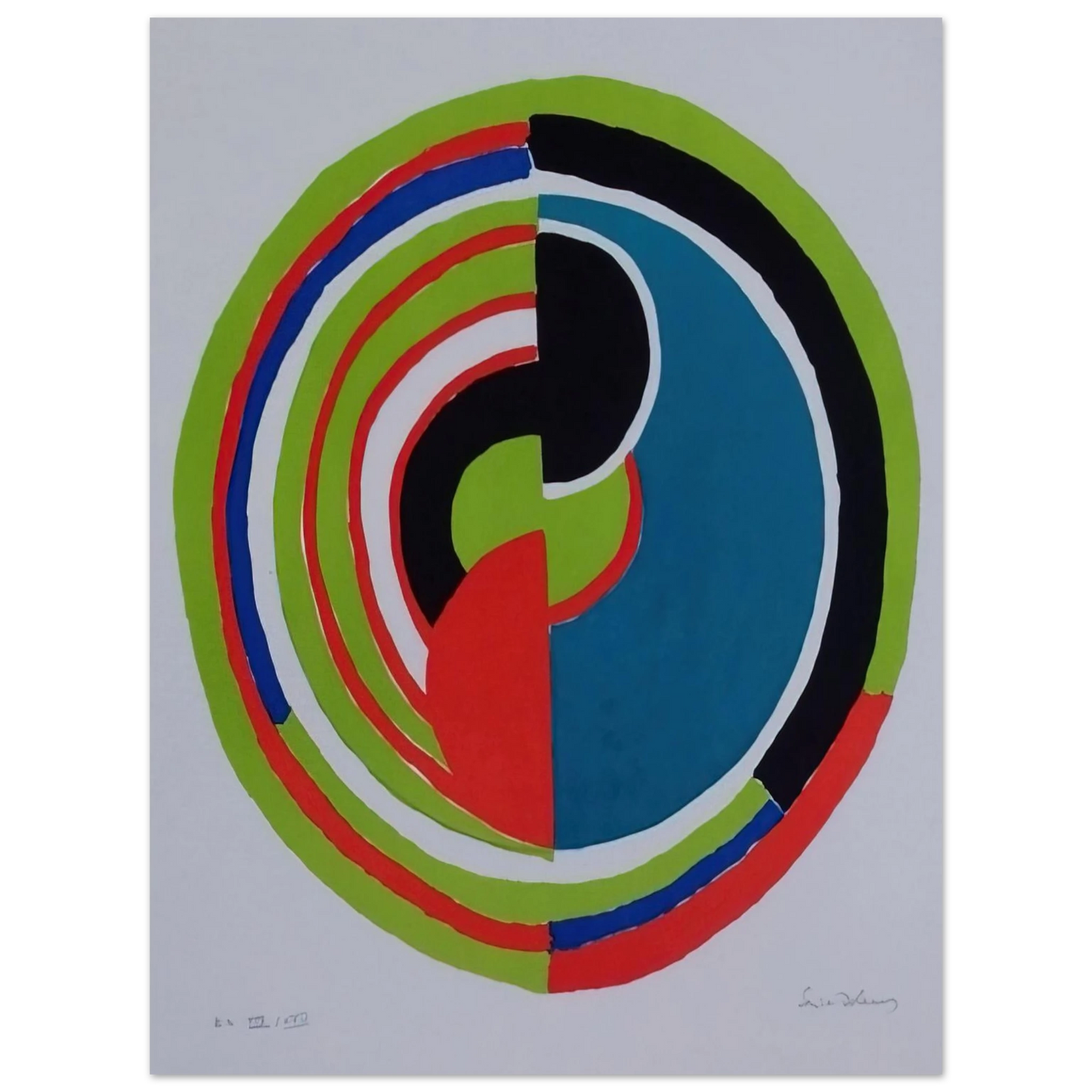 Sonia Delaunay - ABSTRACT SWIRL  75x100 cm / 30x40inches Fine Art Poster