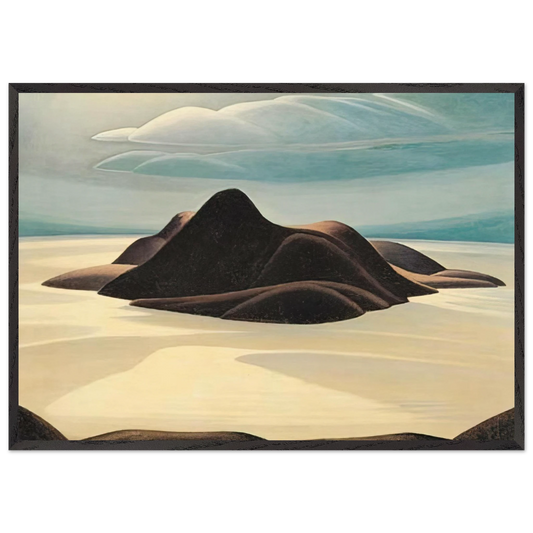 Pic Island Lake Superior - 1924 - Lawren Harris 70x100 cm / 28x40 inches Framed Art Print – Black Wooden Frame