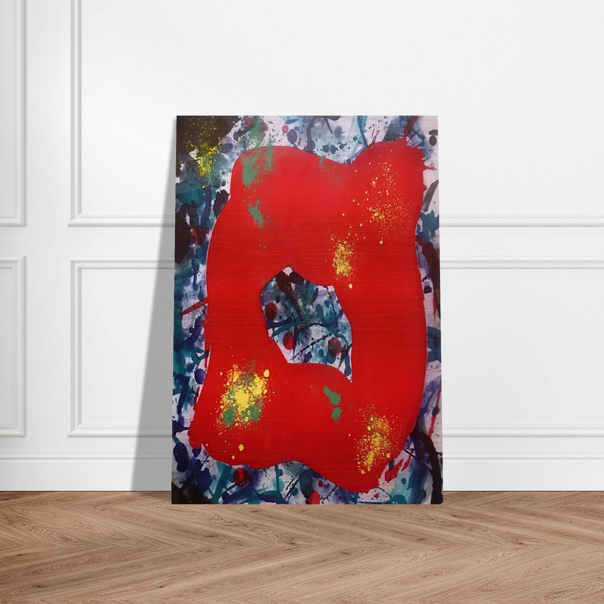 Untitled  SFE 071  - Sam Francis Brushed Aluminum Print - 70x100 cm / 28x40 inches | Sam Francis Aluminum Print | Sam Francis Prints