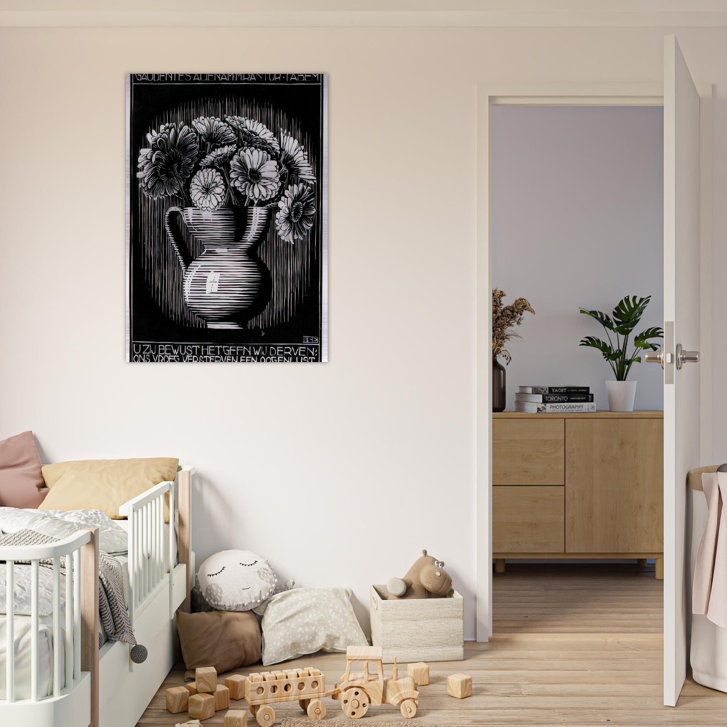 EMBLEMATA VASE - MC Escher Brushed Aluminum Print - 70x100 cm / 28x40 inches | MC Escher Aluminum Print | MC Escher Prints