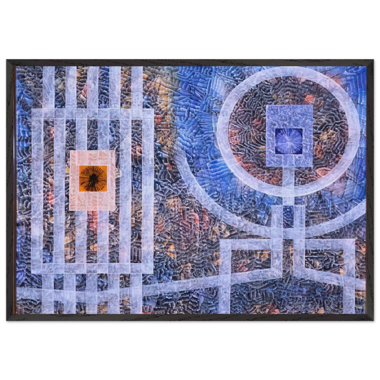 Exile - 1974 - Jimmy Ernst 70x100 cm / 28x40 inches Framed Art Print – Black Wooden Frame