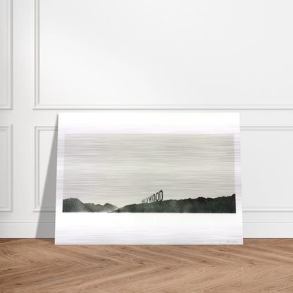 HOLLYWOOD 1969 - Edward Ruscha Brushed Aluminum Print - 70x100 cm / 28x40 inches | Edward Ruscha Aluminum Print | Edward Ruscha Prints