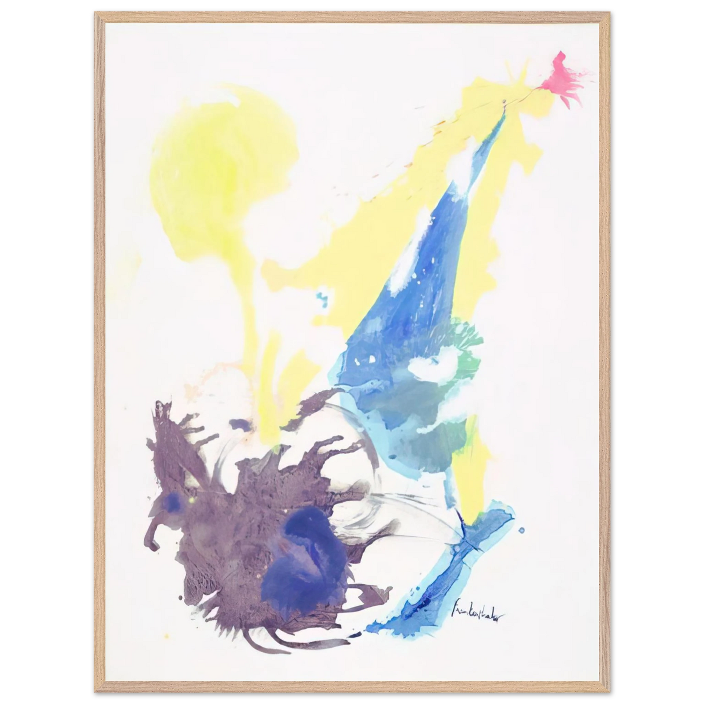 Helen Frankenthaler - Moving Day - 1961 Wall art - 50x70 cm / 20x28 inches - Premium Wooden Framed Poster With Fine Art Paper-canvas - Wood frame