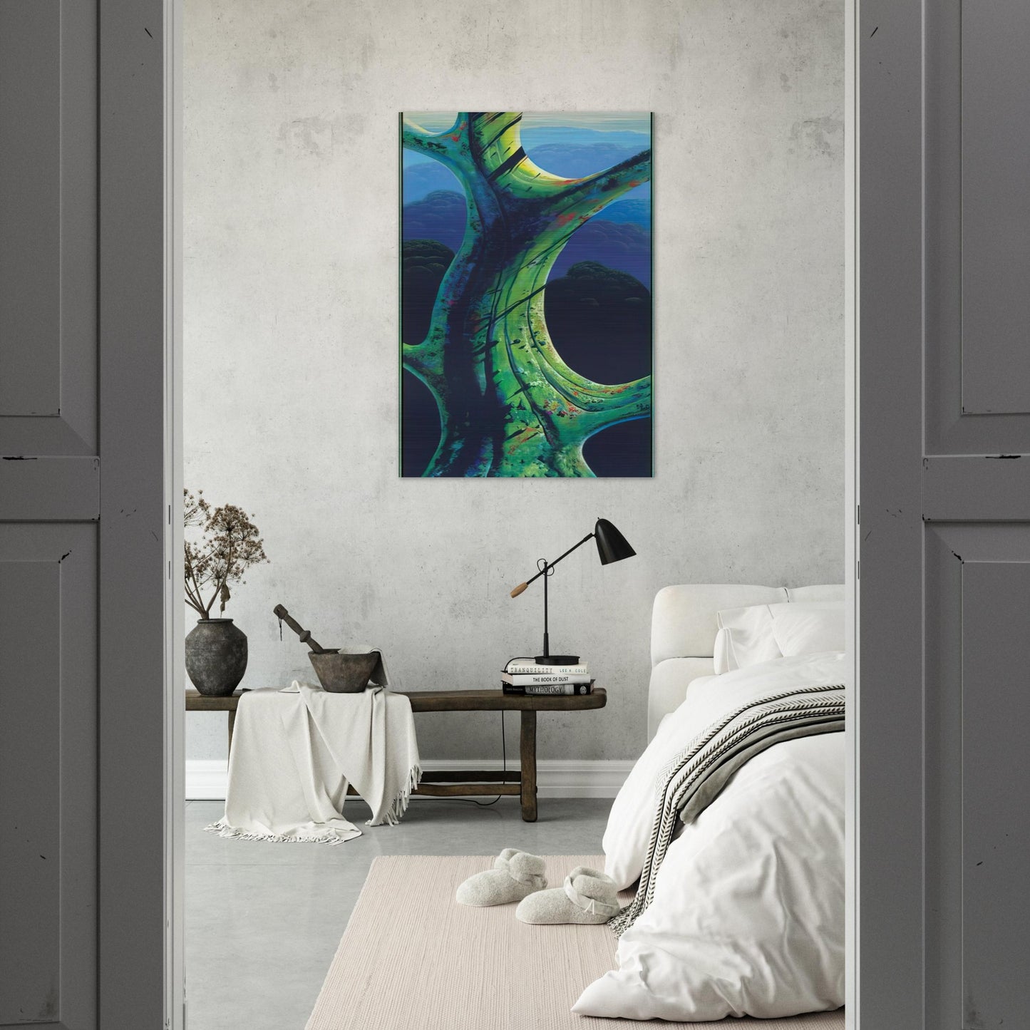 Sky Reach - Eyvind Earle Brushed Aluminum Print - 70x100 cm / 28x40 inches | Eyvind Earle Aluminum Print | Eyvind Earle Prints