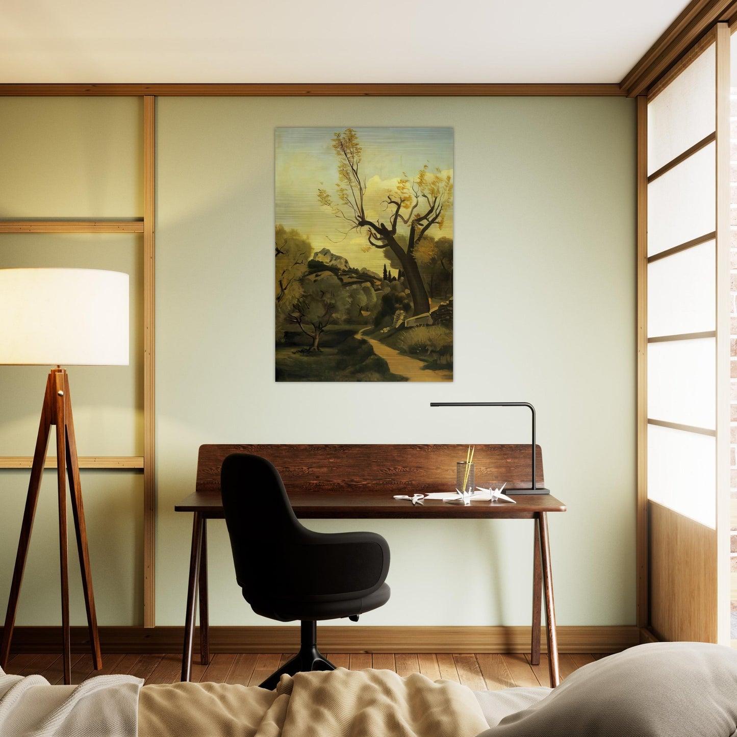 THE ROAD AND THE TREE - Andre Derain Brushed Aluminum Print - 70x100 cm / 28x40 inches | Andre Derain Aluminum Print | Andre Derain Prints