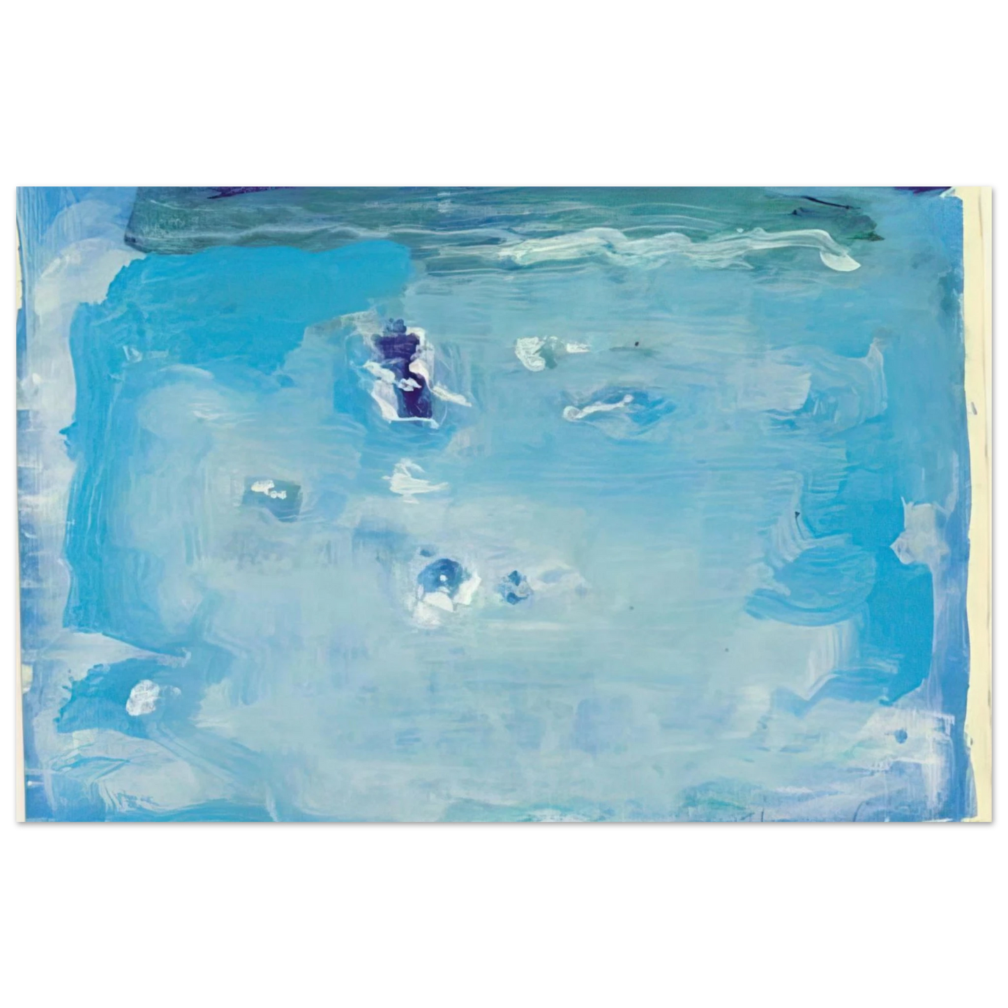 Helen Frankenthaler - Untitled - Color Field Painting, Lyrical Abstraction Wall art - 21x29.7 cm / 8x12" - Fine Art Poster-canvas - -