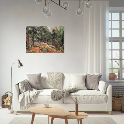 In the Forest - Paul Cézanne Brushed Aluminum Print - 70x100 cm / 28x40 inches | Paul Cézanne Aluminum Print | Paul Cézanne Prints