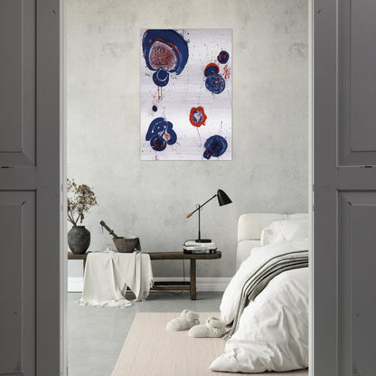 Chinese Planet - Sam Francis Brushed Aluminum Print - 70x100 cm / 28x40 inches | Sam Francis Aluminum Print | Sam Francis Prints