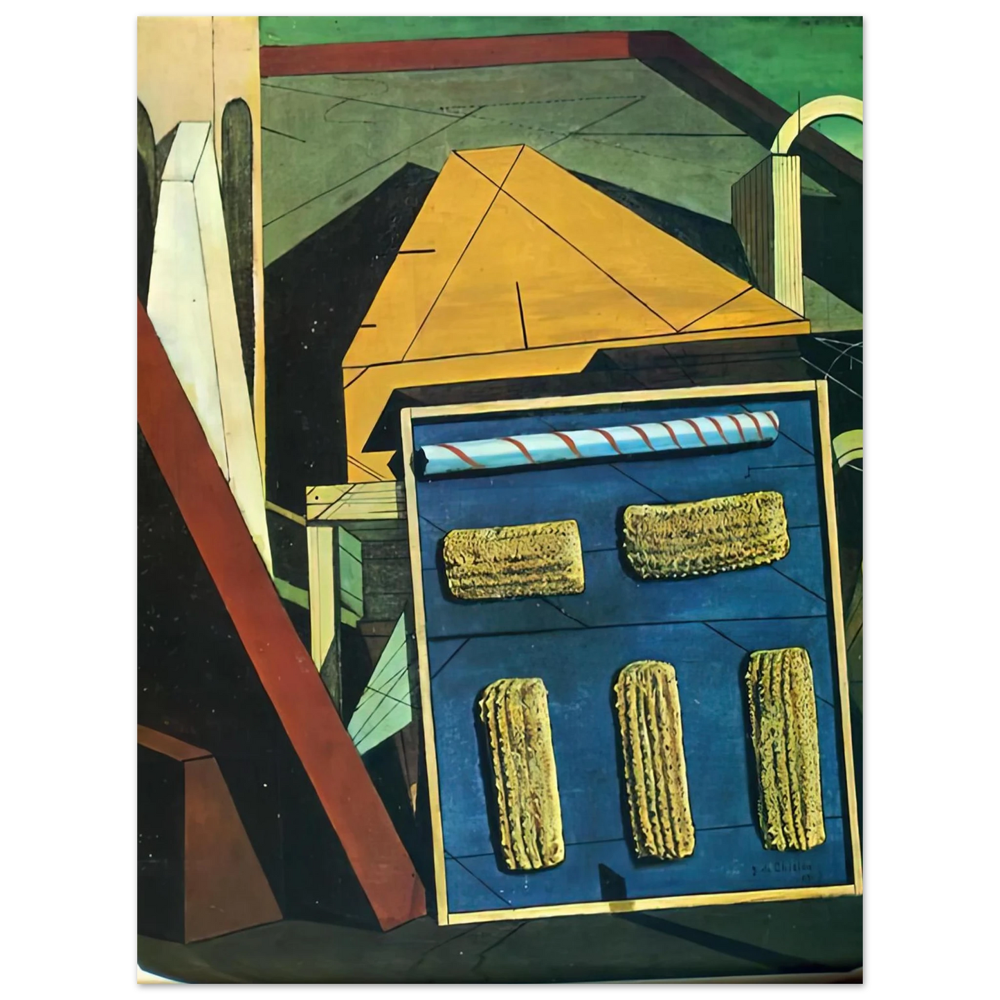 Giorgio de Chirico - THE GENTLE AFTERNOON 1916  75x100 cm / 30x40inches Fine Art Poster