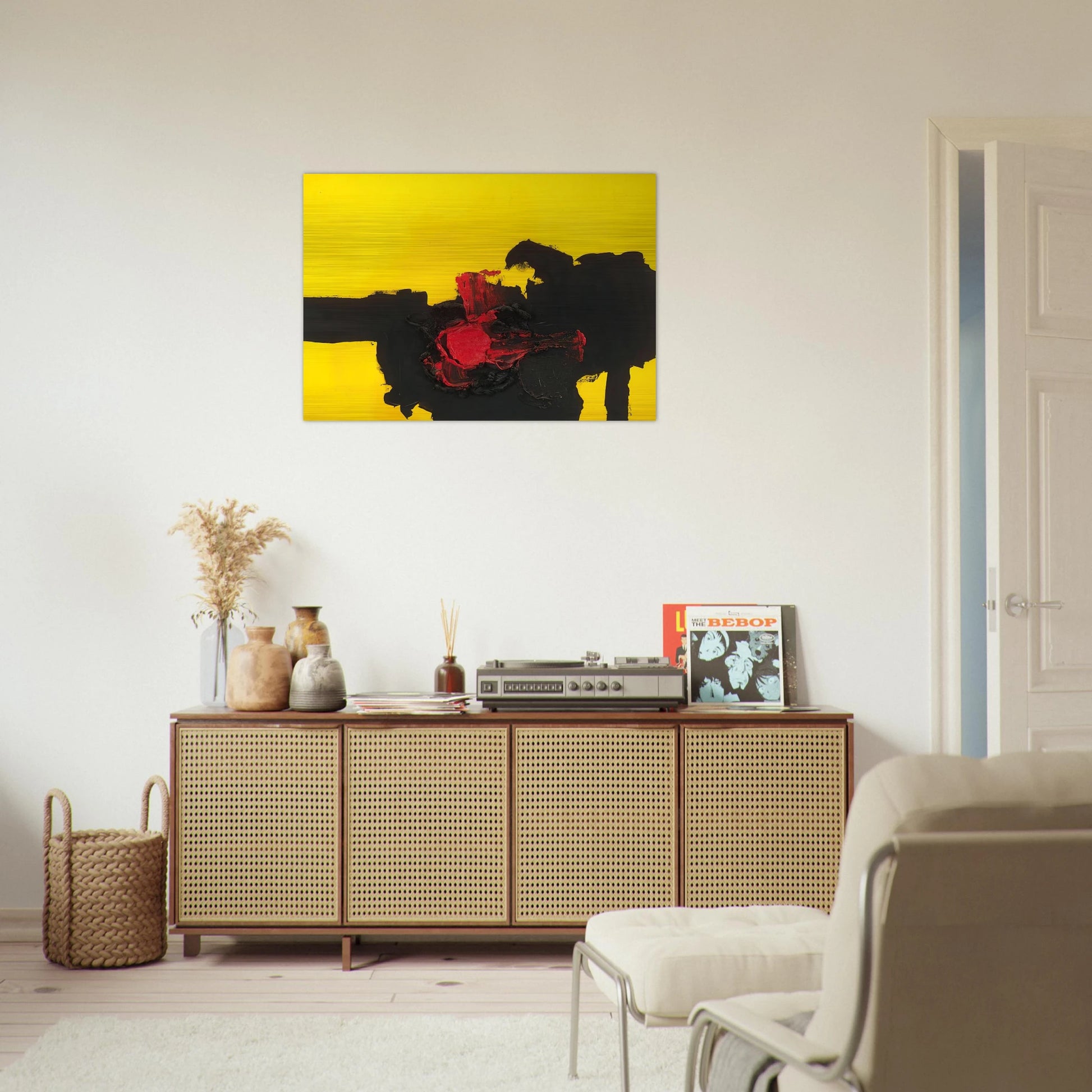 N MERO 363 1962 - Luis Feito Brushed Aluminum Print - 70x100 cm / 28x40 inches | Luis Feito Aluminum Print | Luis Feito Prints